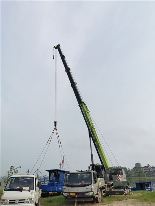 大安市桥梁建设吊装案例